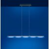Leuchten Direkt LOLAsmart-NELE Lampada a Sospensione LED Nichel opaco, 5-Luci, Telecomando, Cambia colore