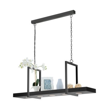 Eglo CALAMONA Lampadario a sospensione LED Nero, 6-Luci, Telecomando, Cambia colore Eglo CALAMONA Lampadario a sospensione LED Nero, 6-Luci, Telecomando, Cambia colore