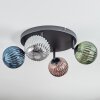 Chehalis Plafoniera, Lampada a sfera Blu, Verde, Ramato, Grigio fumo, 4-Luci