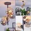 Chehalis Plafoniera, Lampada a sfera 33 cm Ambrato, Grigio fumo, 4-Luci