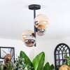 Chehalis Plafoniera, Lampada a sfera 33 cm Ambrato, Grigio fumo, 4-Luci