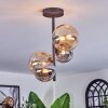 Chehalis Plafoniera, Lampada a sfera 33 cm Ambrato, Grigio fumo, 4-Luci