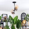 Chehalis Plafoniera, Lampada a sfera 33 cm Ambrato, Grigio fumo, 4-Luci