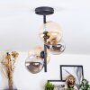 Chehalis Plafoniera, Lampada a sfera 33 cm Ambrato, Grigio fumo, 4-Luci