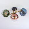 Koyoto Plafoniera, Lampada a sfera Oro, Nero, 3-Luci