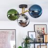 Gastor Plafoniera, Lampada a sfera Oro, Nero, 3-Luci