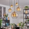 Koyoto Lampadario a sospensione, Lampada a sfera, Lampada a sospensione Oro, Nero, 5-Luci