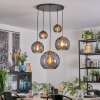 Koyoto Lampadario a sospensione, Lampada a sfera, Lampada a sospensione Oro, Nero, 5-Luci