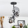 Chehalis Plafoniera, Lampada a sfera 33 cm Chiaro, Grigio fumo, 4-Luci