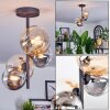 Chehalis Plafoniera, Lampada a sfera 33 cm Ambrato, Chiaro, Grigio fumo, 4-Luci