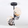 Chehalis Plafoniera, Lampada a sfera 33 cm Ambrato, Chiaro, Grigio fumo, 4-Luci