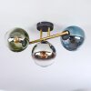 Gastor Plafoniera, Lampada a sfera Oro, Nero, 3-Luci