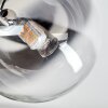 Chehalis Plafoniera, Lampada a sfera Cromo, Chiaro, Grigio fumo, 4-Luci