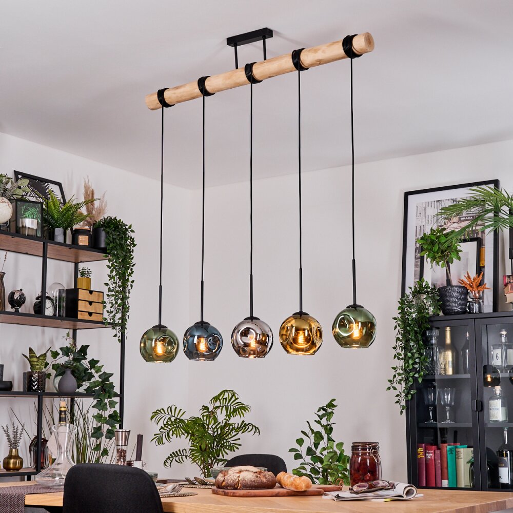 Ripoll Lampadario a sospensione, Lampada a sfera, Lampada a sospensione Écru, Nero, 5-Luci main product photo