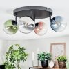 Chehalis Plafoniera, Lampada a sfera Blu, Cromo, Verde, Chiaro, Ramato, Grigio fumo, 4-Luci