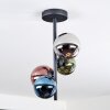 Chehalis Plafoniera, Lampada a sfera 27 cm Blu, Cromo, Verde, Ramato, Grigio fumo, 4-Luci