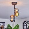 Chehalis Plafoniera, Lampada a sfera 27 cm Blu, Cromo, Verde, Ramato, Grigio fumo, 4-Luci