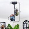 Chehalis Plafoniera, Lampada a sfera 27 cm Blu, Cromo, Verde, Ramato, Grigio fumo, 4-Luci