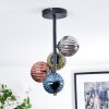 Chehalis Plafoniera, Lampada a sfera 27 cm Blu, Cromo, Verde, Ramato, Grigio fumo, 4-Luci