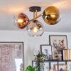 Koyoto Plafoniera, Lampada a sfera Oro, Nero, 3-Luci