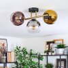 Koyoto Plafoniera, Lampada a sfera Oro, Nero, 3-Luci