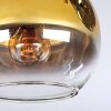Koyoto Plafoniera, Lampada a sfera Oro, Nero, 3-Luci