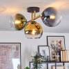 Koyoto Plafoniera, Lampada a sfera Oro, Nero, 3-Luci