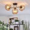 Koyoto Plafoniera, Lampada a sfera Oro, Nero, 3-Luci