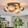 Chehalis Plafoniera, Lampada a sfera Ambrato, Grigio fumo, 4-Luci
