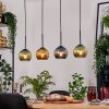 Koyoto Lampadario a sospensione, Lampada a sfera, Lampada a sospensione Écru, Nero, 4-Luci