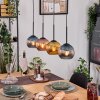 Koyoto Lampadario a sospensione, Lampada a sfera, Lampada a sospensione Écru, Nero, 4-Luci