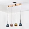 Koyoto Lampadario a sospensione, Lampada a sfera, Lampada a sospensione Écru, Nero, 4-Luci