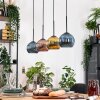 Koyoto Lampadario a sospensione, Lampada a sfera, Lampada a sospensione Écru, Nero, 4-Luci