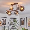 Koyoto Plafoniera, Lampada a sfera Cromo, Chiaro, Grigio fumo, 6-Luci