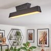 Tarin Plafoniera LED Nero, 1-Luce, Cambia colore