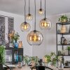 Koyoto Lampadario a sospensione, Lampada a sfera, Lampada a sospensione 45 cm Ambrato, Chiaro, 5-Luci