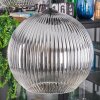 Koyoto Lampadario a sospensione, Lampada a sfera, Lampada a sospensione 45 cm Chiaro, Grigio fumo, 5-Luci