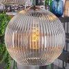 Koyoto Lampadario a sospensione, Lampada a sfera, Lampada a sospensione 45 cm Chiaro, Grigio fumo, 5-Luci