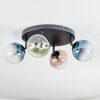 Chehalis Plafoniera, Lampada a sfera Blu, Verde, Chiaro, Ramato, 4-Luci