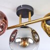 Ripoll Plafoniera, Lampada a sfera Oro, Nero, 3-Luci