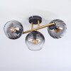 Koyoto Plafoniera, Lampada a sfera Oro, Nero, 3-Luci