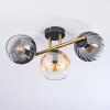 Koyoto Plafoniera, Lampada a sfera Oro, Nero, 3-Luci