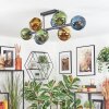 Koyoto Plafoniera, Lampada a sfera Blu, Oro, Verde, 8-Luci