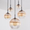 Koyoto Lampadario a sospensione, Lampada a sfera, Lampada a sospensione Ambrato, Chiaro, 5-Luci