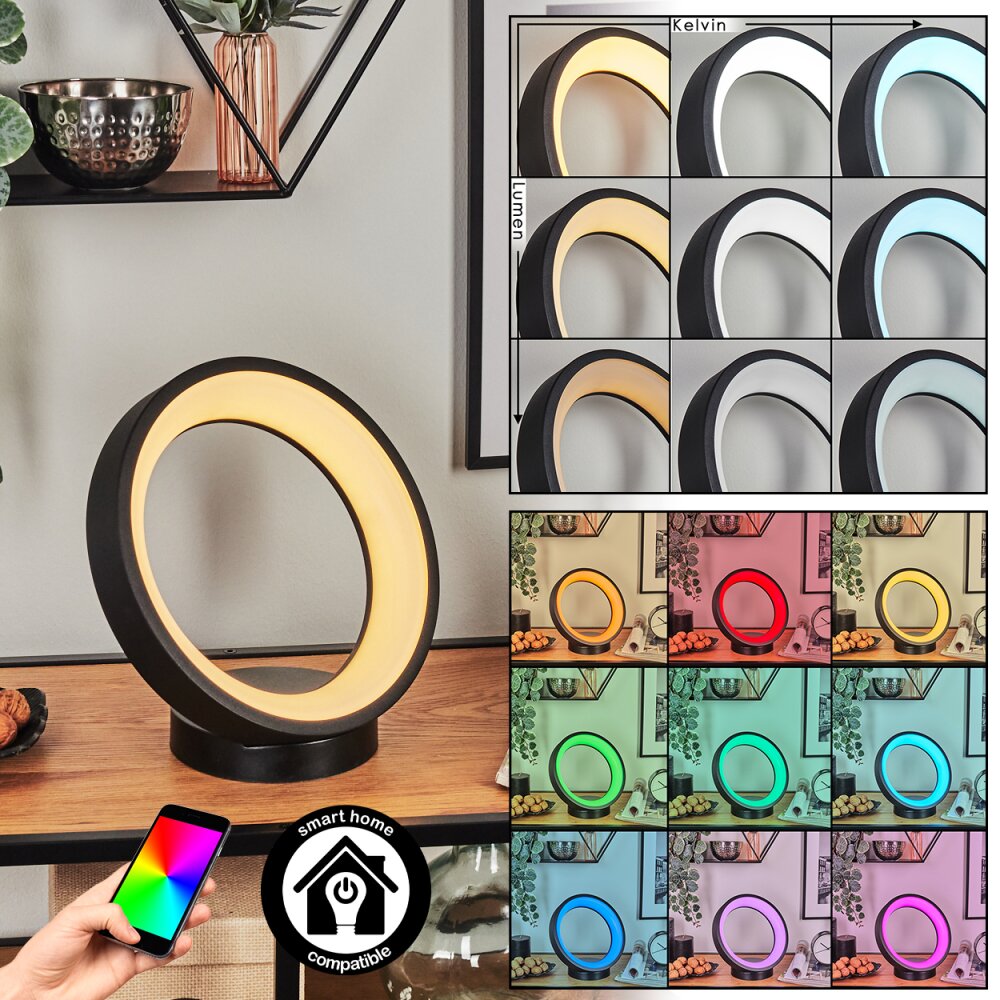 Delor Lampada da tavolo LED Nero, 1-Luce, Cambia colore main product photo