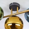 Koyoto Plafoniera, Lampada a sfera Oro, Nero, 3-Luci