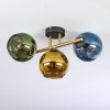 Koyoto Plafoniera, Lampada a sfera Oro, Nero, 3-Luci
