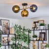 Koyoto Plafoniera, Lampada a sfera Oro, Nero, 3-Luci