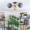 Koyoto Plafoniera, Lampada a sfera Oro, Nero, 3-Luci