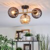 Koyoto Plafoniera, Lampada a sfera Oro, Nero, 3-Luci